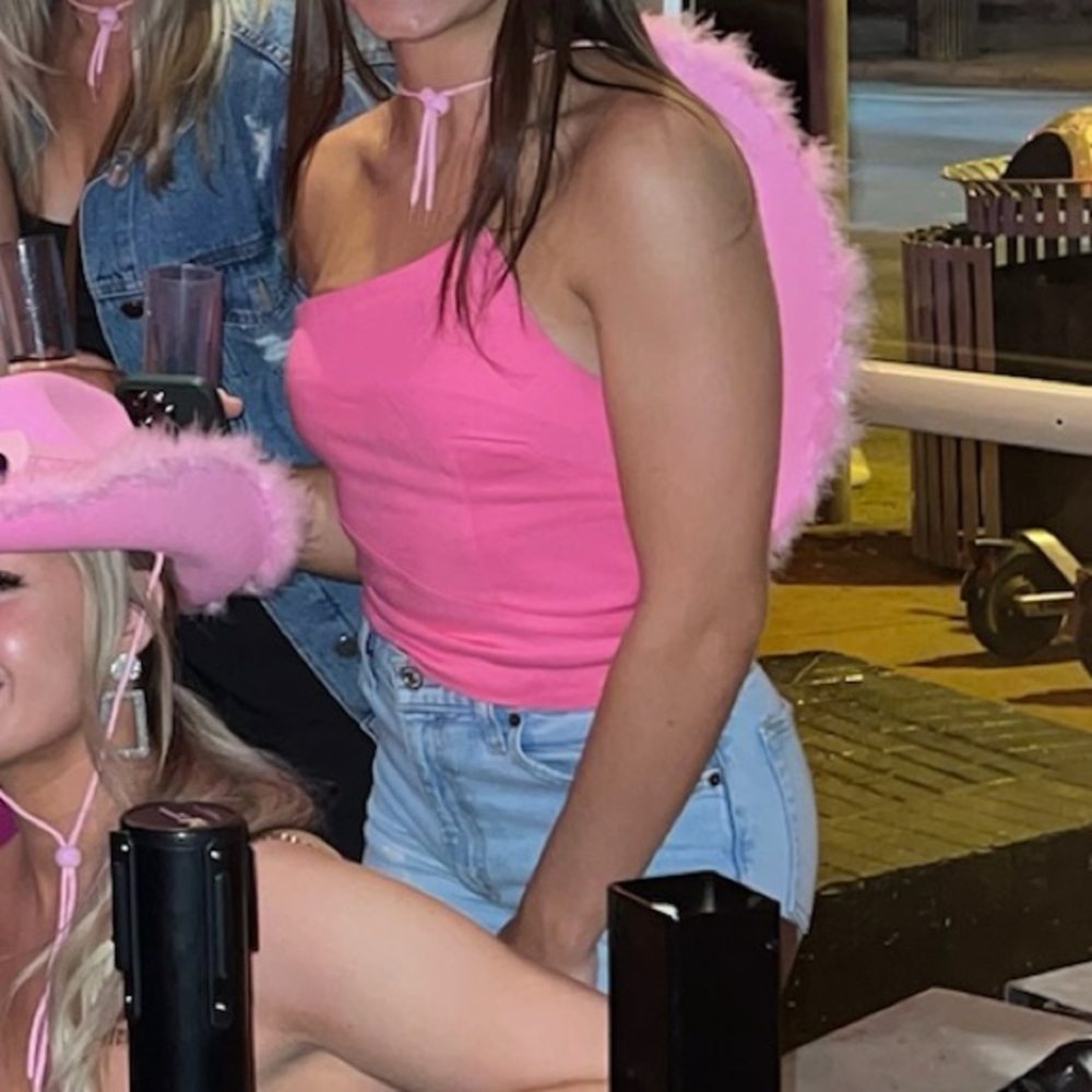 Strapless Top in Hot Pink - Picture 7 of 7